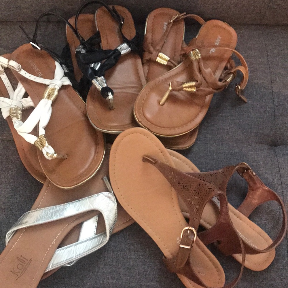 Lot of sandals.